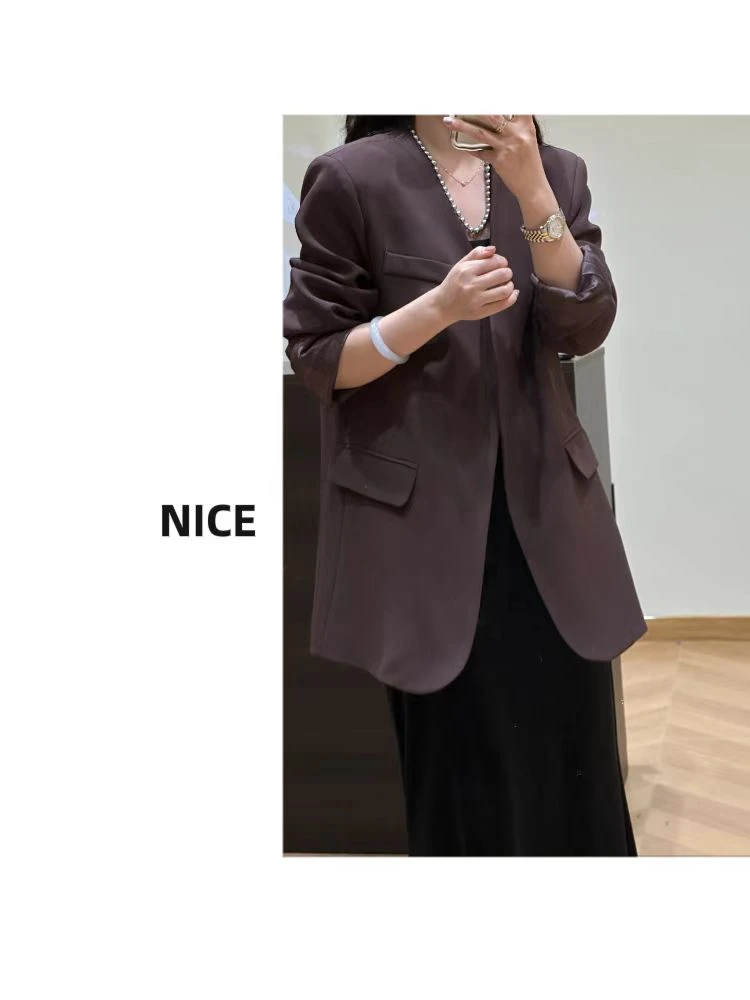 NICE【设计师】轻奢洋气西装气质小众显瘦设计感春季时尚外套