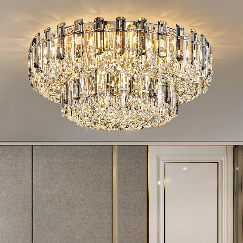 中山灯具轻奢客厅灯水晶吸顶灯后现代奢华欧式餐厅卧室led灯具