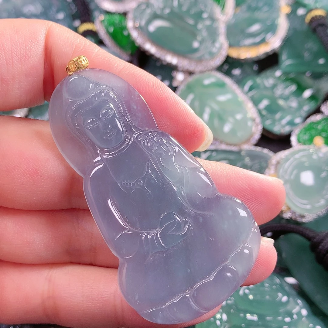 翡翠颈饰18K金镶嵌翡翠