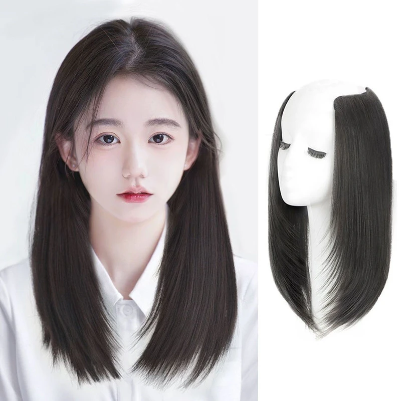 假发片一片式U型锁骨发接发片直发无痕增发量仿真中长款接发片女