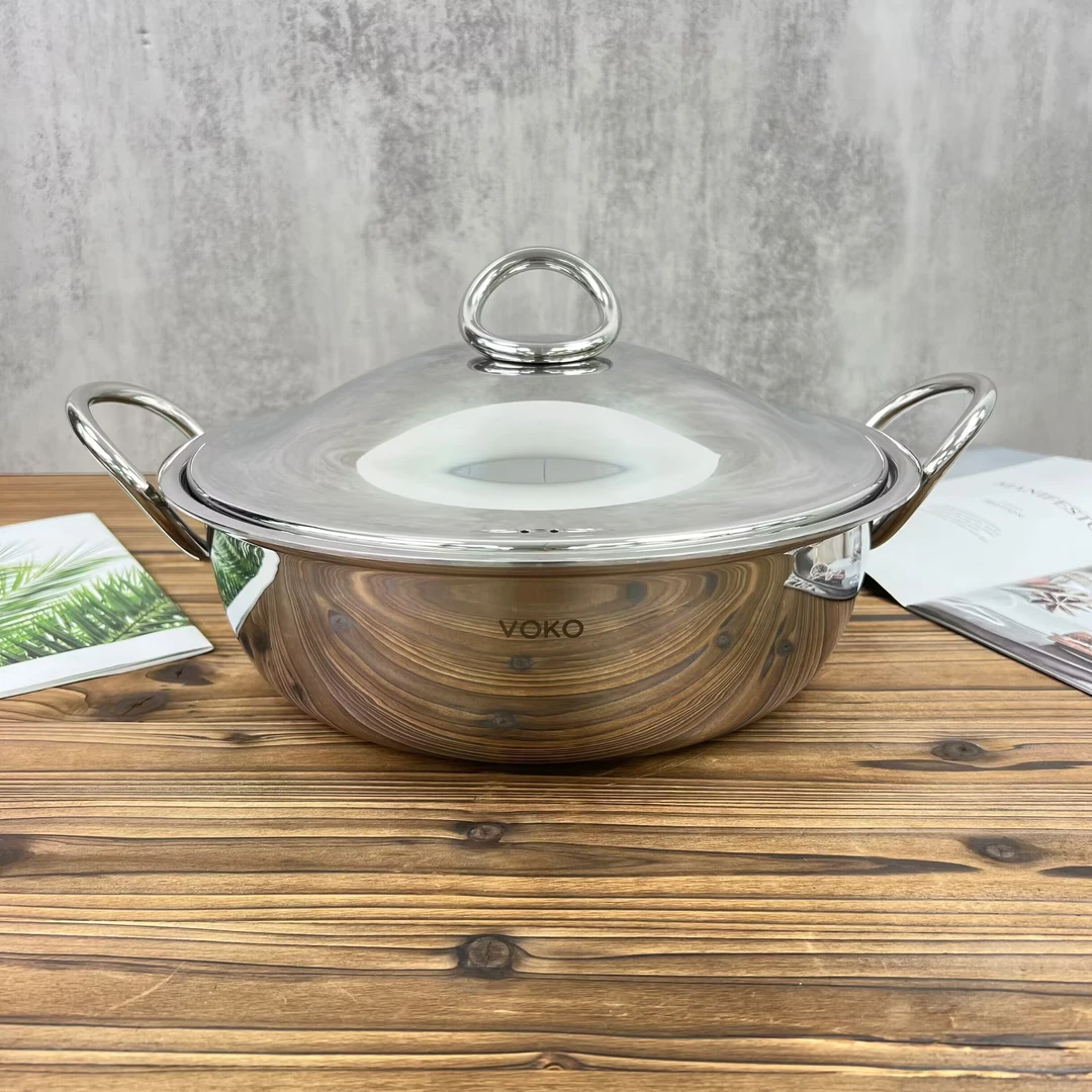 K470 VOKO家用304不锈钢煲汤锅加厚不粘6L大容量炖肉锅30*10.5CM