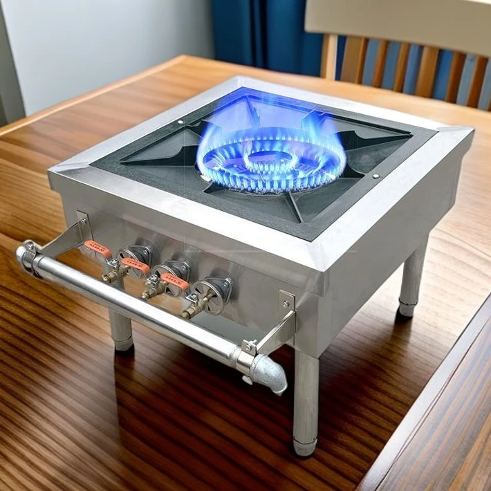 正品商用韩式低汤灶不锈钢单双眼节能煤气燃气矮脚炉灶卤肉矮仔炉