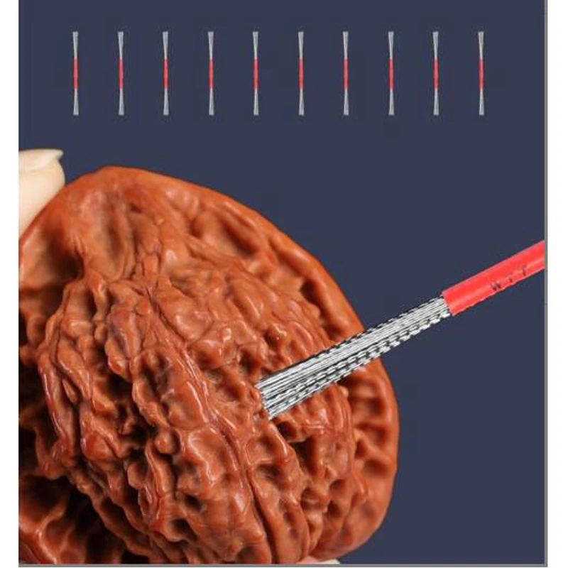 文玩钢丝刷子手动扣缝清缝神器核桃金刚缝隙清理打底反碱刷头工具