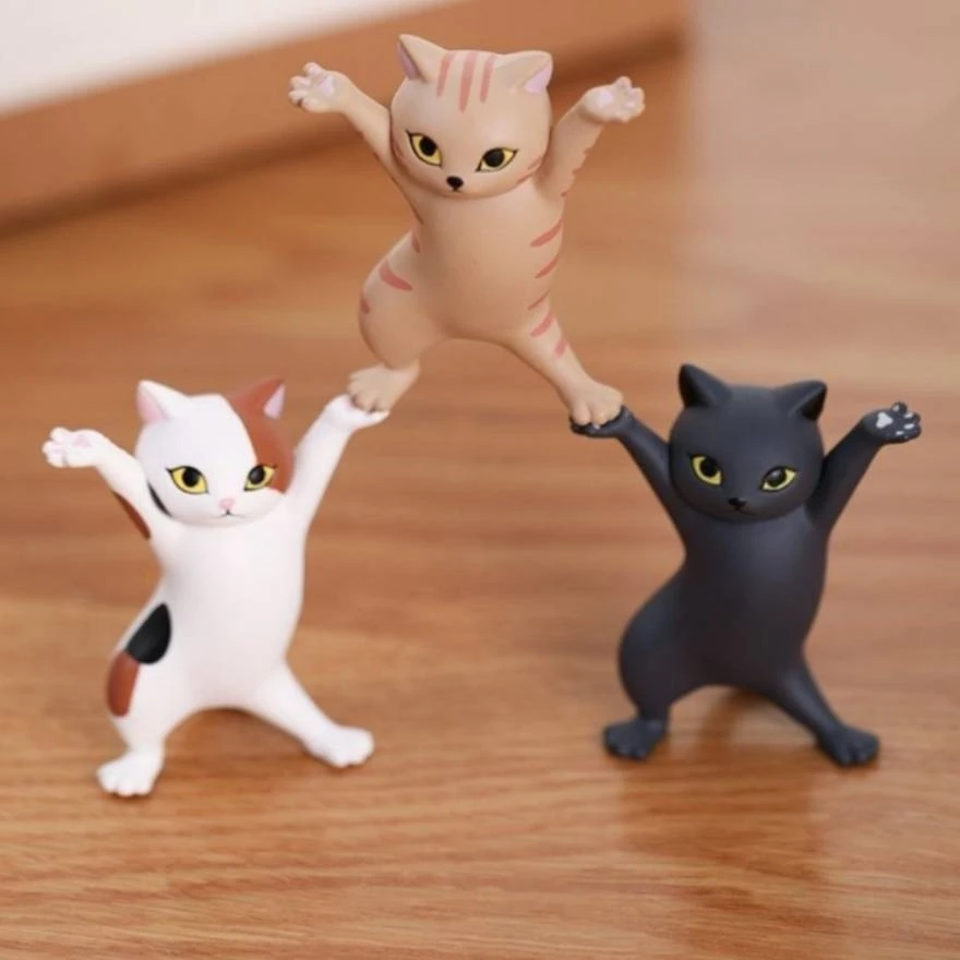 卡通摆件网红款妖娆猫笔架盲盒福袋抬棺小猫手办公仔