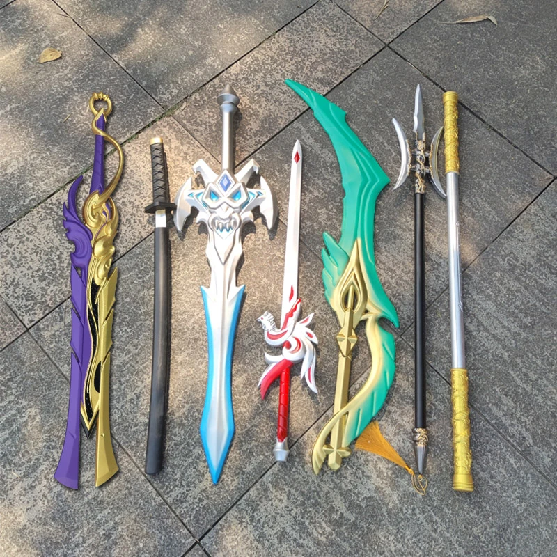 王者荣耀周边手办吕布李信一念成神魔武器大号赵云龙胆枪软件材质