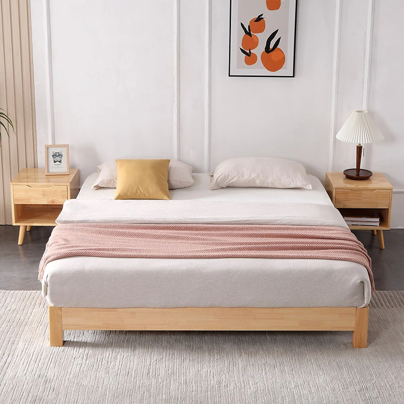 北欧日式榻榻米无床头床现代简约1.8米民宿酒店民宿家用单双人床