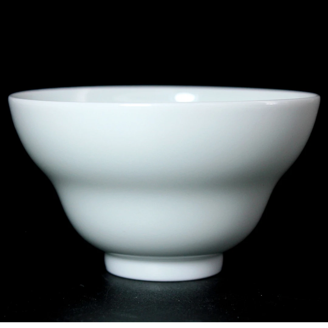 全手工白瓷折腰杯家用家用