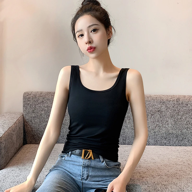 黑色吊带背心内搭女新款网红爆款春夏季洋气2025新款打底无袖上衣