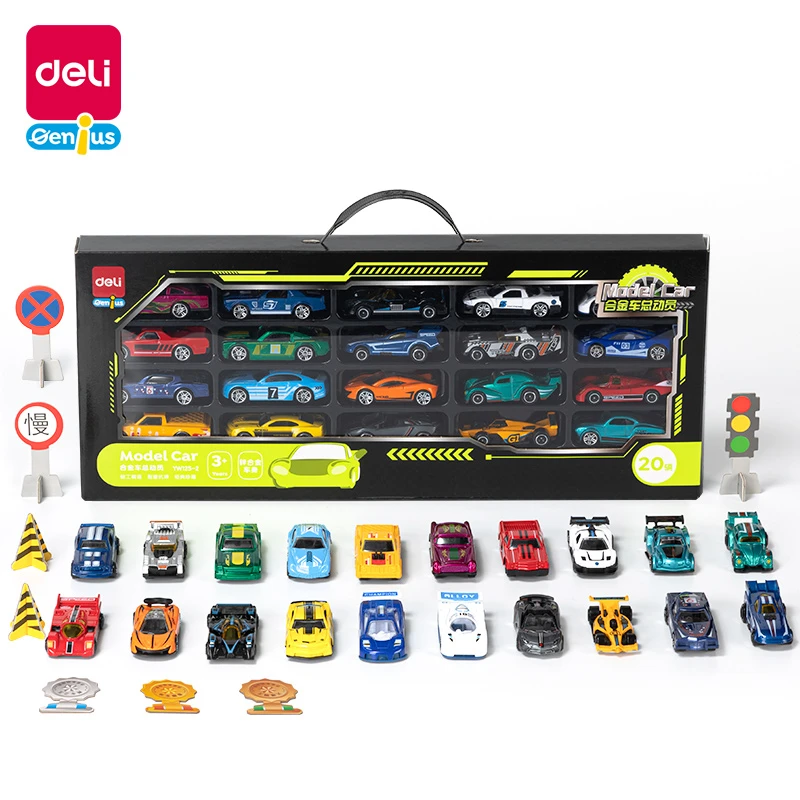 孤品得力YW125-2合金车总动员(混)(盒)