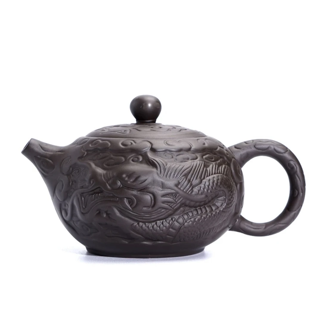 浮雕祥龙西施凤鸣壶