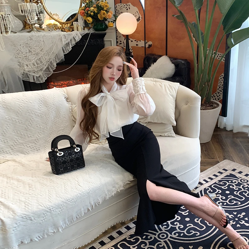 冰冰来了【超模裙】轻熟高级简约高腰半裙百搭开叉包臀鱼尾裙26076