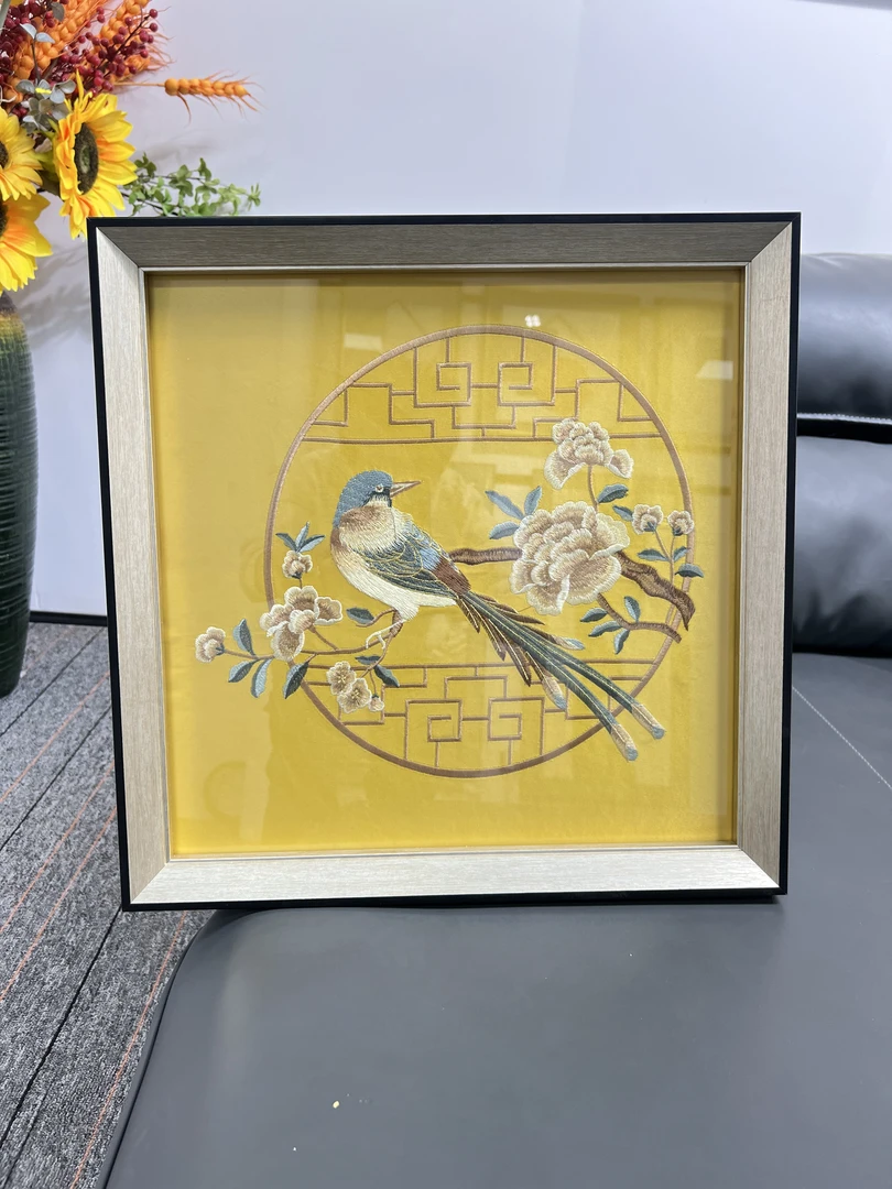 餐厅H2餐桌刺绣走廊过道背景墙装饰挂画4545