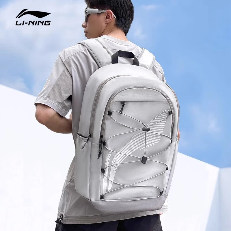 李宁书包男爆款大容量初中生高中生双肩包女运动休闲旅行电脑背包