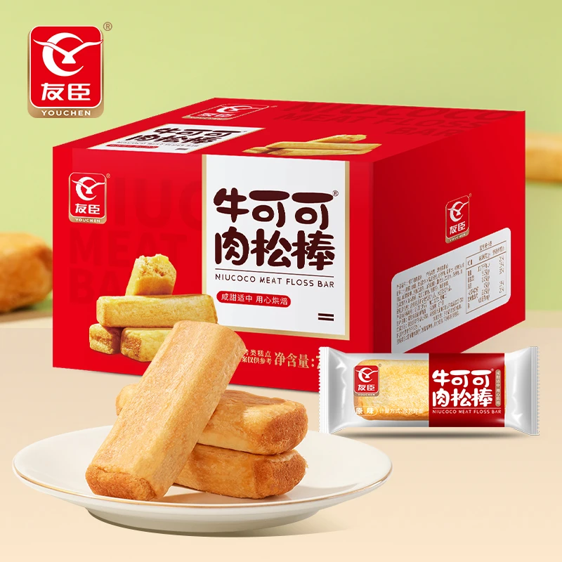 友臣肉松棒750g酥软金黄传统烘烤咸香咸甜美味便携早餐解馋零食