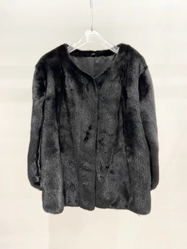 【SFF推荐】FLAIRSTA24冬季新款水貂皮草马甲外套简约时尚洋气5183