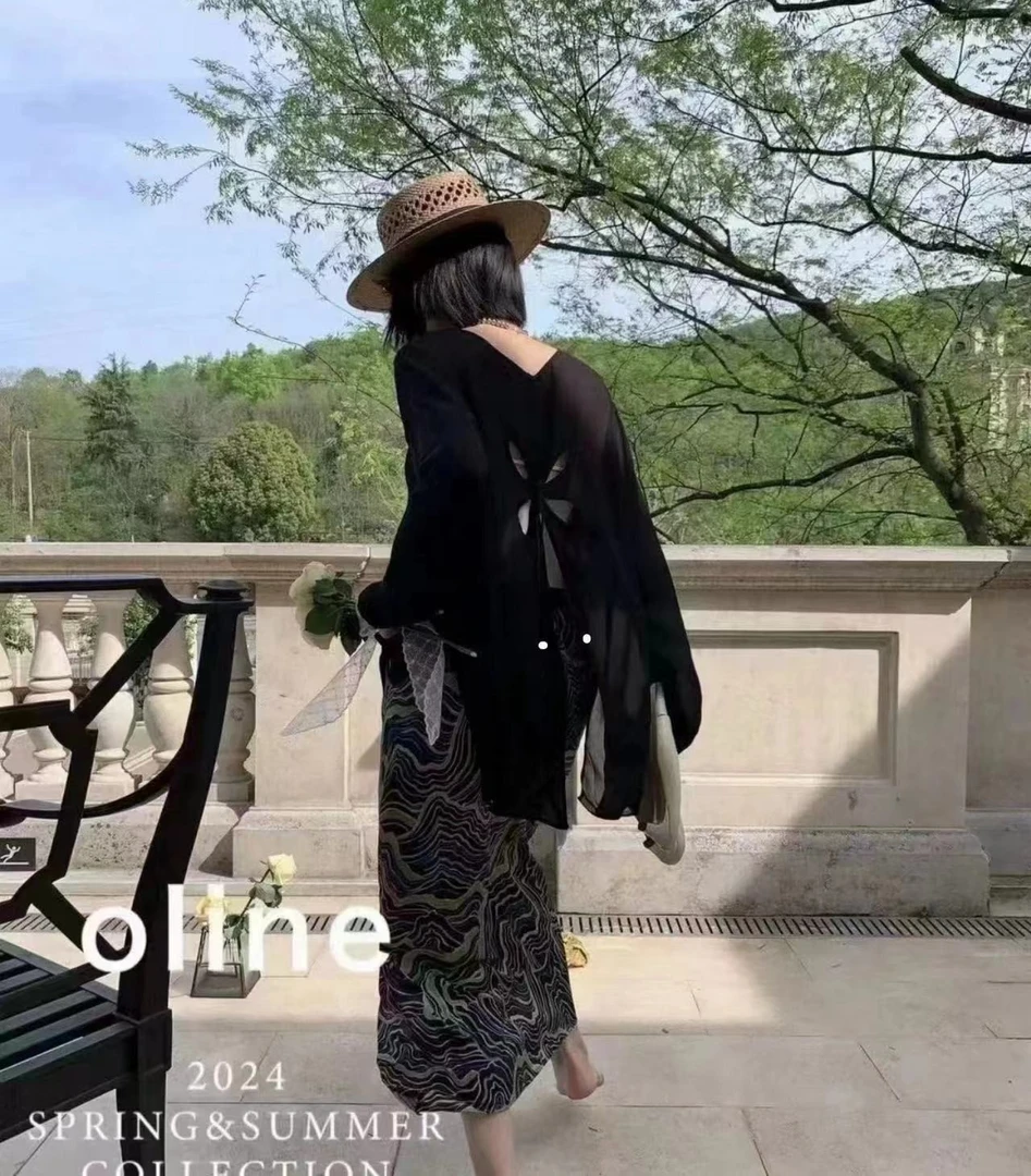 薄如蝉翼~蝴蝶骨美人衬衫国风丝感轻薄罩衫复古新中式防晒上衣