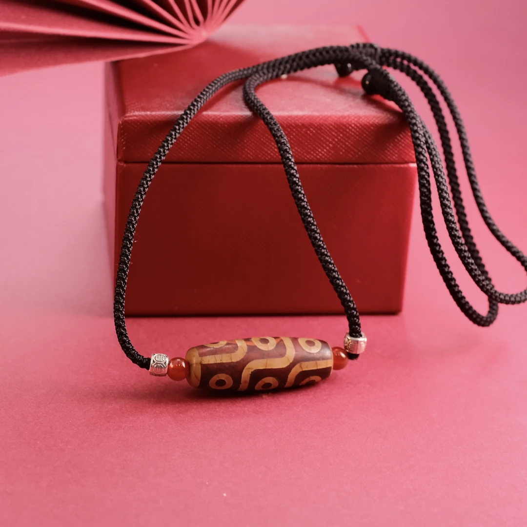 1高定珠宝九眼T珠玛瑙项链-y2065