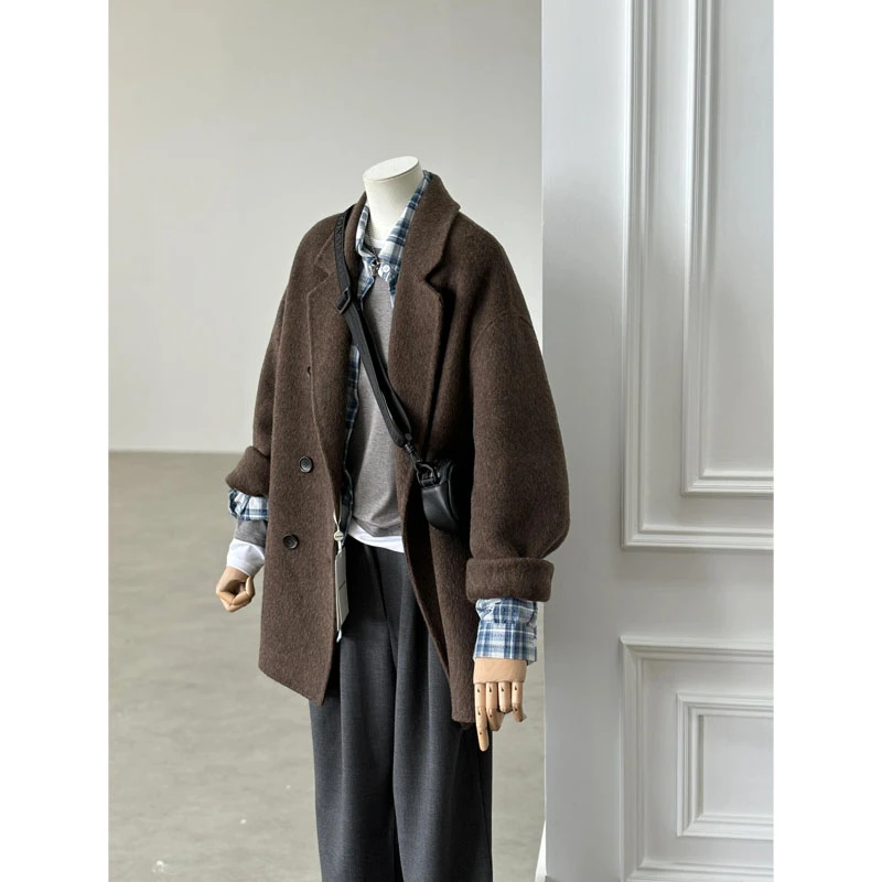 外套女2024冬季新款爆款早秋毛呢短外套休闲韩系时尚洋气穿搭百搭