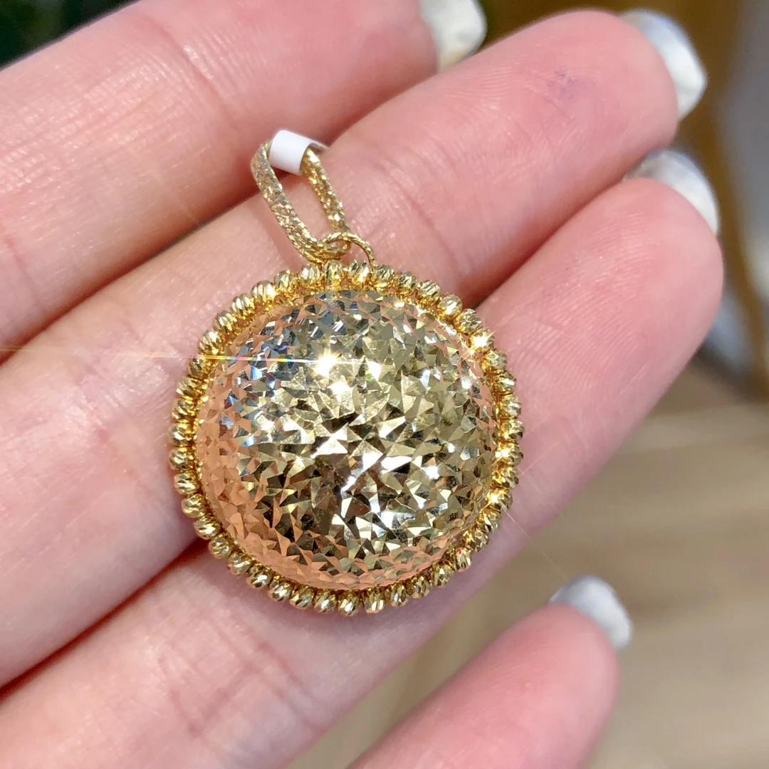 【皇冠轻奢】｜18k金【专场特供】设计款镂雕太阳花吊坠