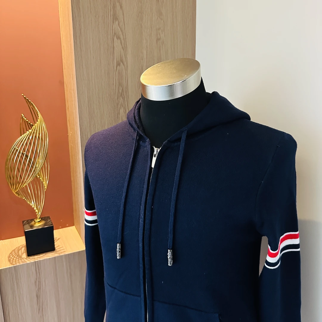 1281#【进口贝丝绒】T家高端针织外套吸湿排汗柔软亲肤男士时尚轻奢