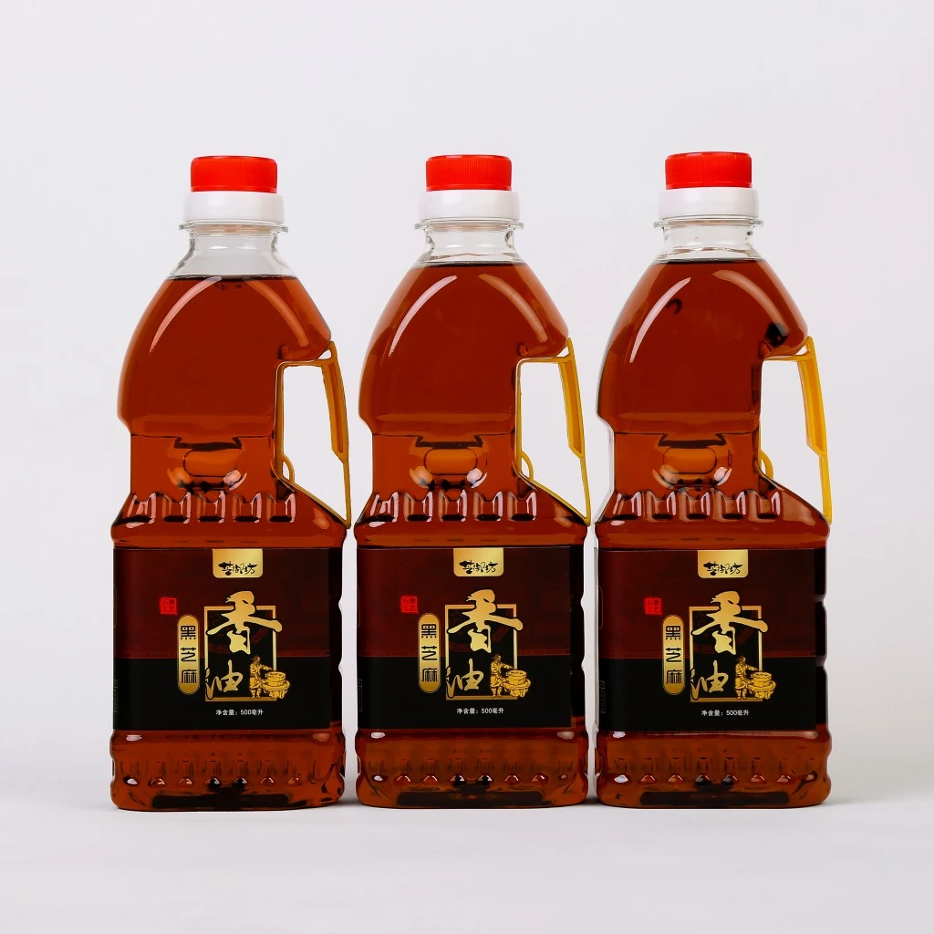 芝御坊黑芝麻小磨香油纯正月子油火锅油碟500ml拍一发三瓶z