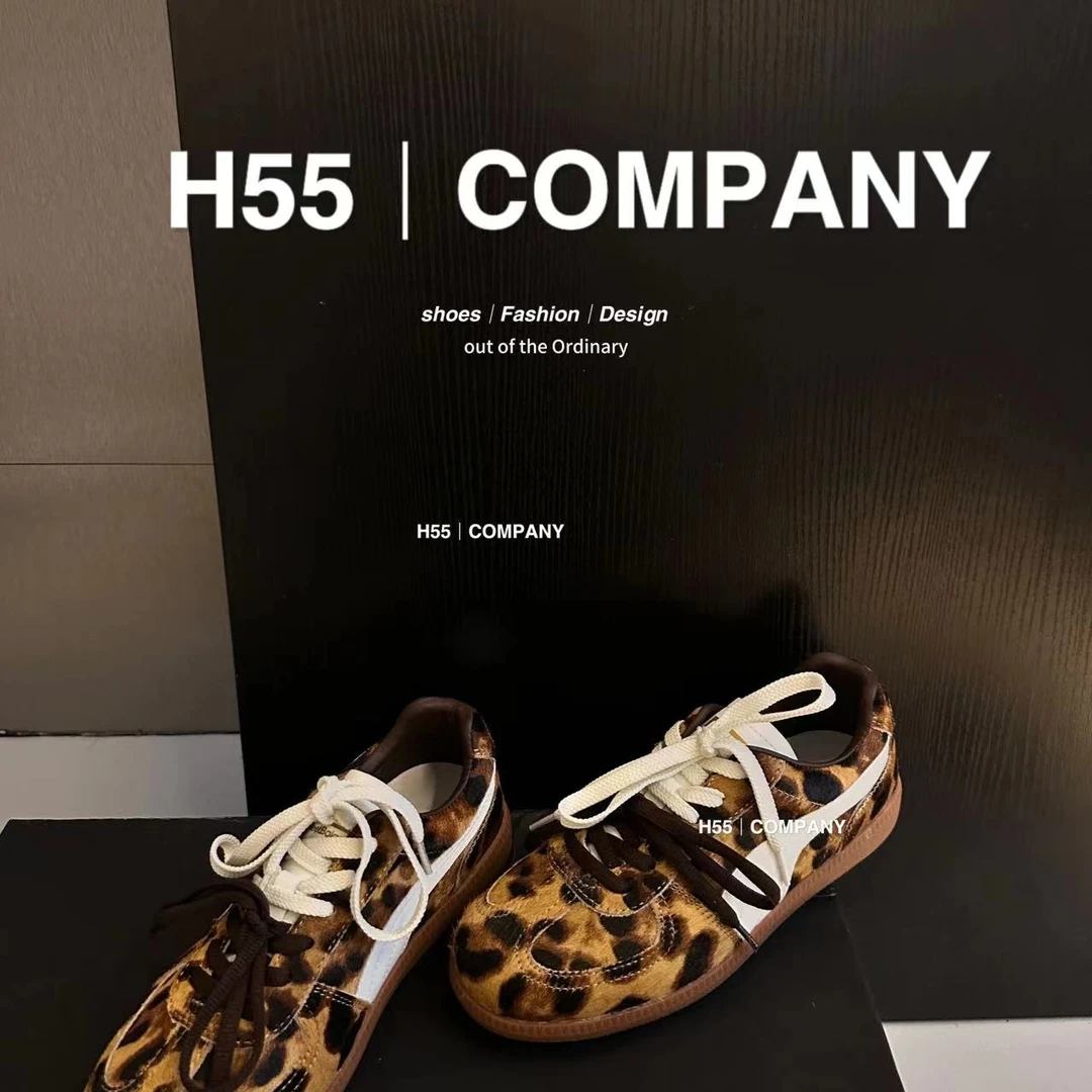 【九儿专属】H55-加纳共和国｜复古豹纹德训鞋32-1932