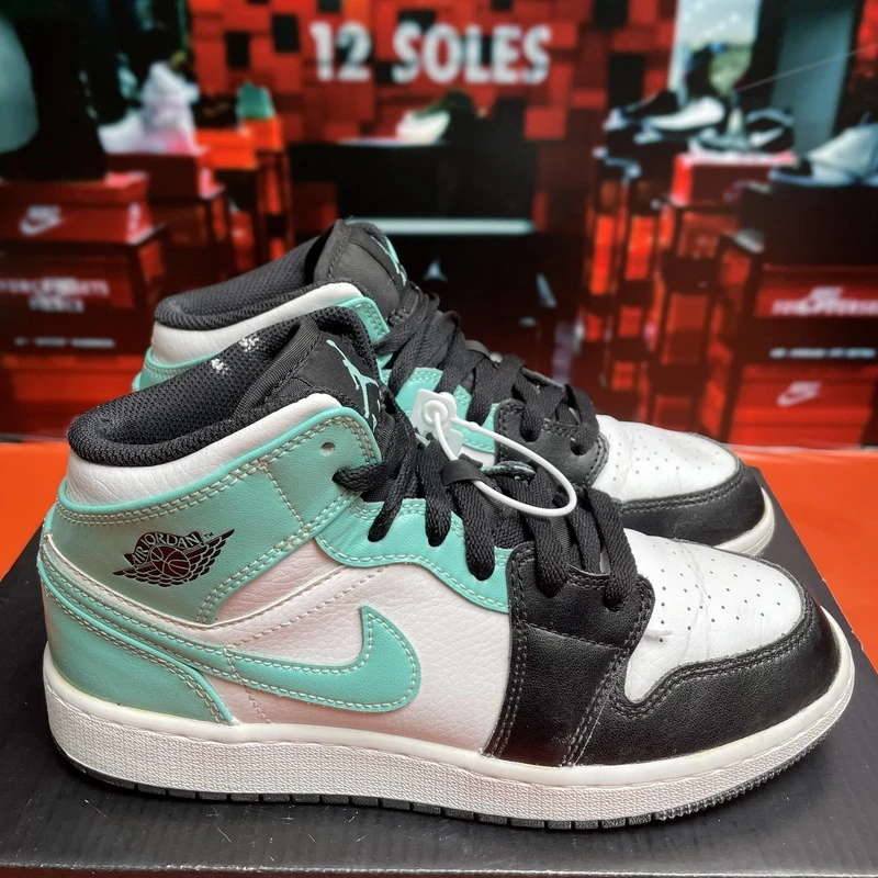 A 37.5码 中古 Nike AJ1 休闲鞋 中帮 蒂芙尼绿 无盒