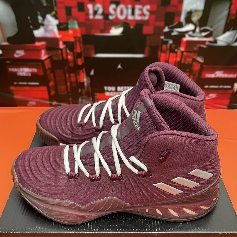 44码 中古 阿迪达斯 Crazy Explosive 2017 篮球鞋 酒红 无盒
