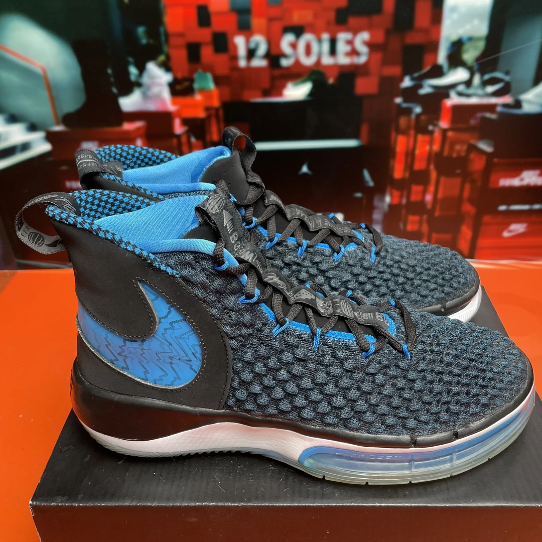 43码 中古 Nike AIphaDunk 实战篮球鞋 黑蓝白 无盒