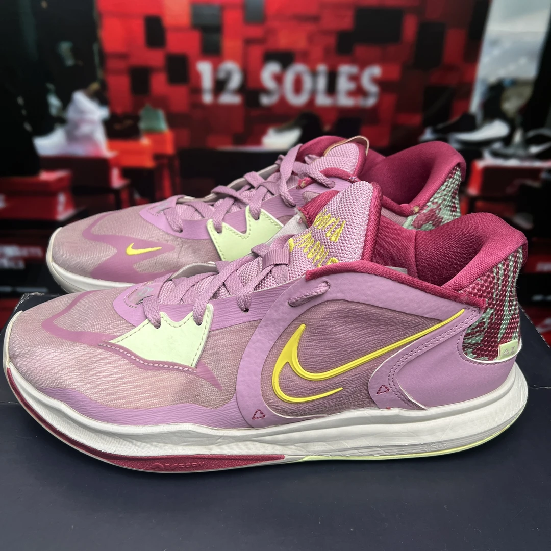 44.5码/帮口修复/左脚内衬开线/实战无碍 Nike 欧文 Low 5 兰花紫