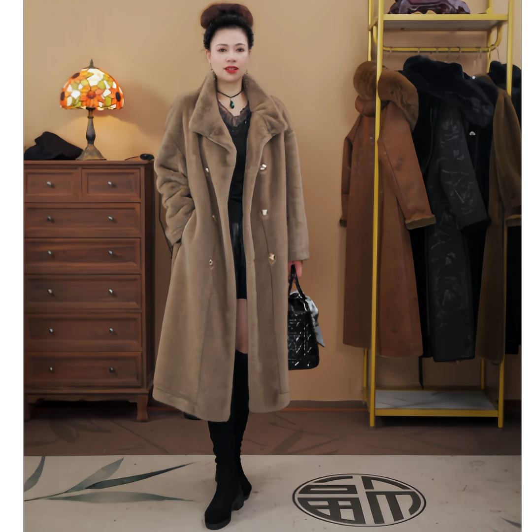 9143冬季女士高端时尚保暖设计师显瘦气质长袖外套无