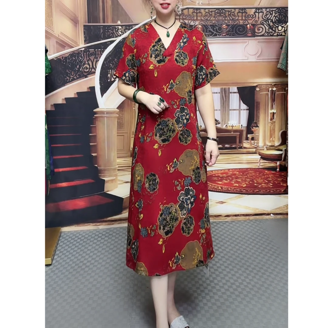 9836新中式国风禅意显瘦连衣裙