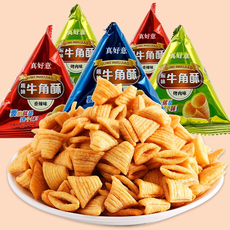 真好意牛角酥尖角脆锅巴火锅店同款三种口味混合