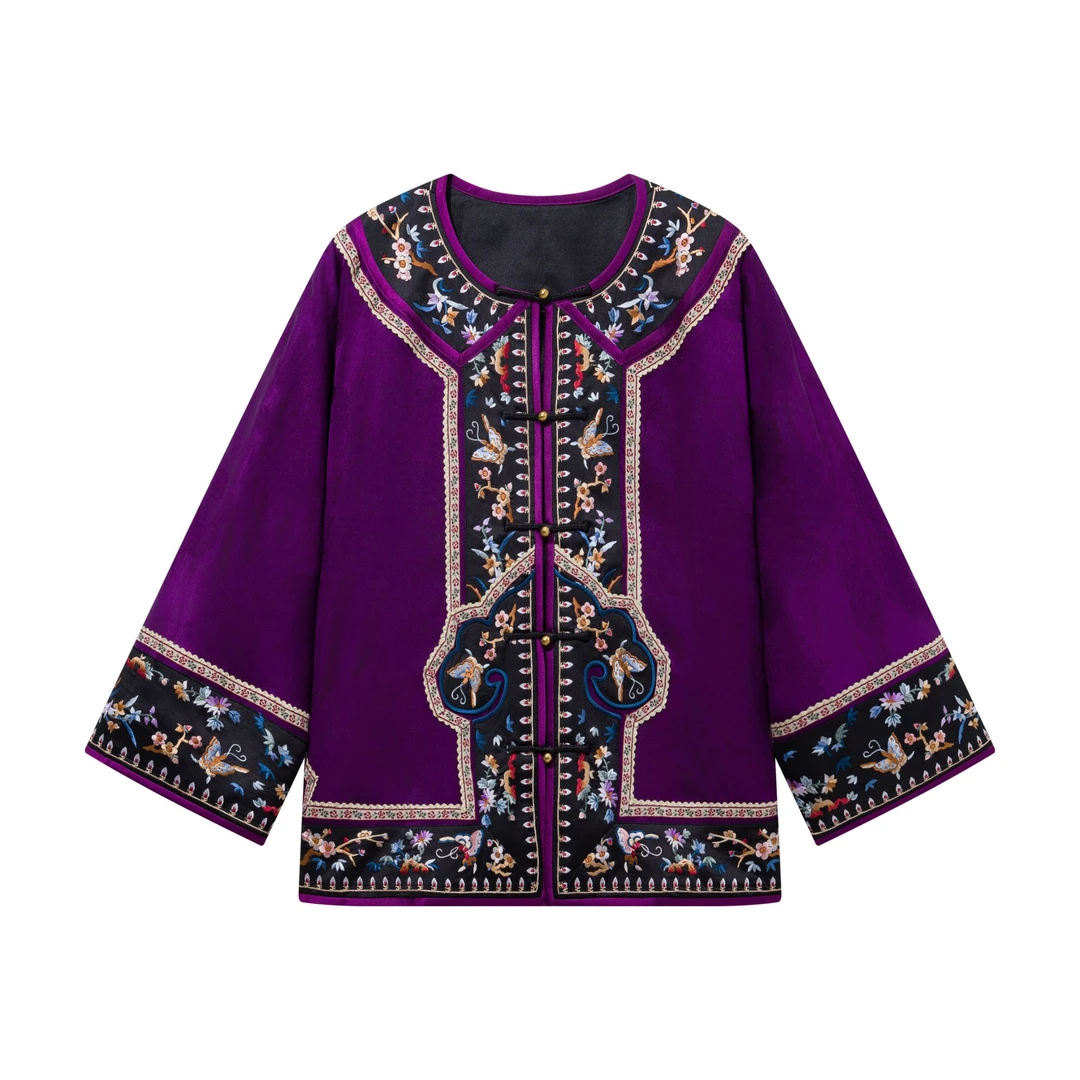 【紫澜】 2024原创设计师款新中式香云纱女装外套