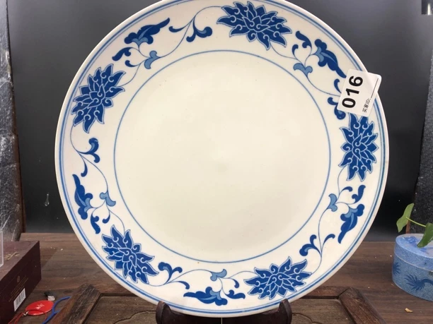 8090年代139瓷大盘釉下贴花高温瓷（有轻微瑕疵不影响使用）