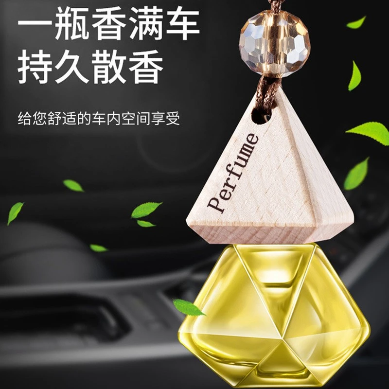 车载香水挂件装饰玻璃精油汽车用香氛男香薰女挂式吊坠高档