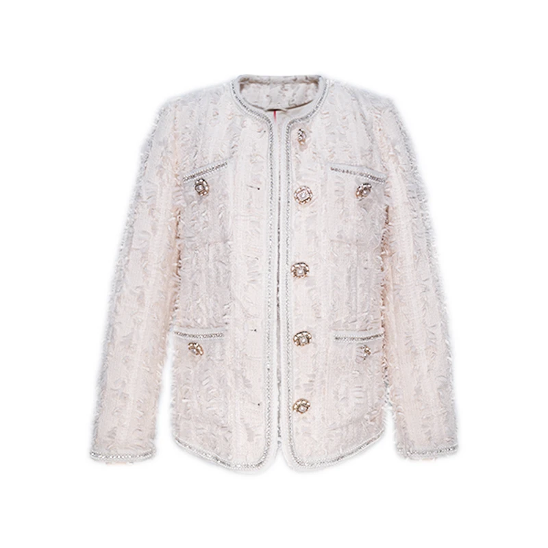 【媛媛女王专享】重工钉珠粗花呢外套C222-GZ0091-181