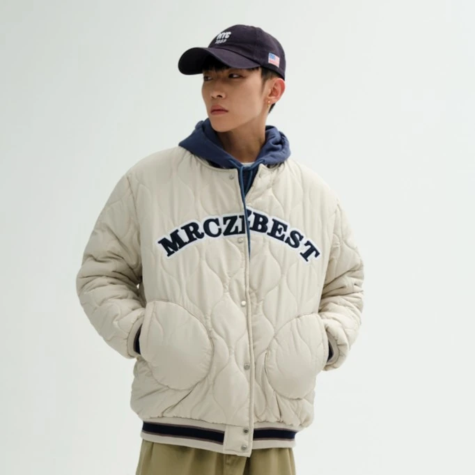棒球服棉衣加厚葫芦格踩线绗棉棉服中性外套男款保暖运动