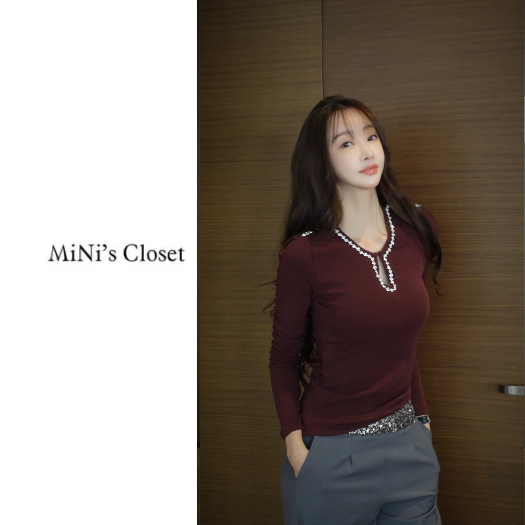 【MiNi推荐】秋季高级定制设时尚计师款V领针织毛衣上衣女JD0222