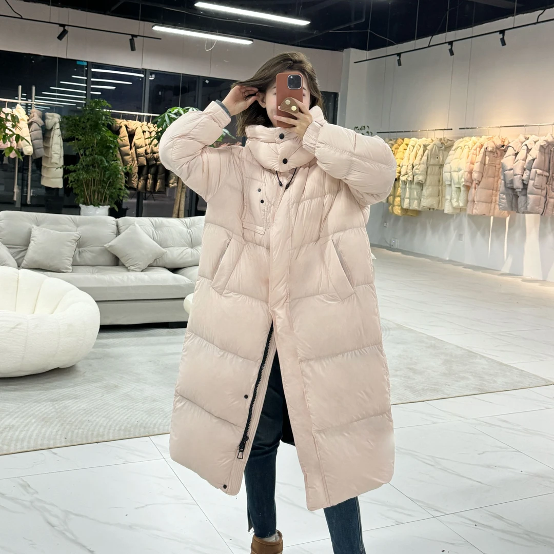 【椰椰奶泡】可溯源安心90白鹅绒  零压感泡芙90白鹅绒连帽长款