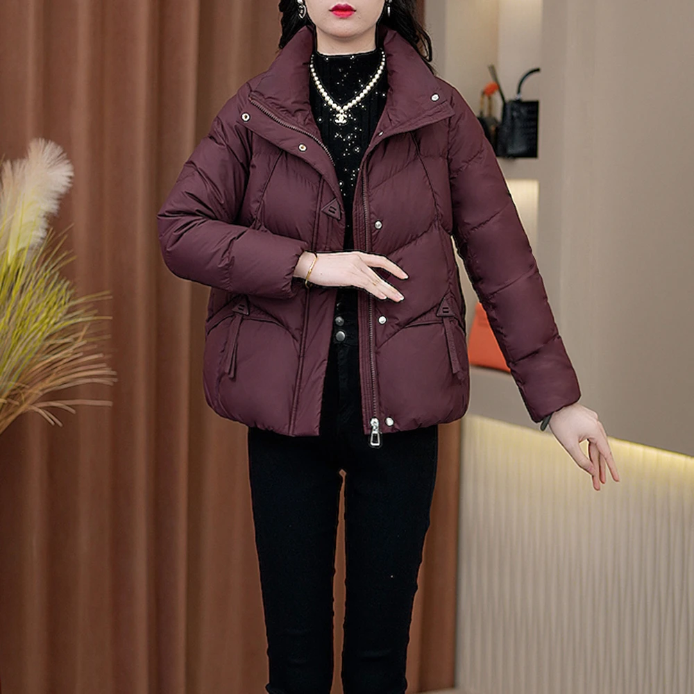 冬季新款减龄气质时尚白鸭绒羽绒服S-116