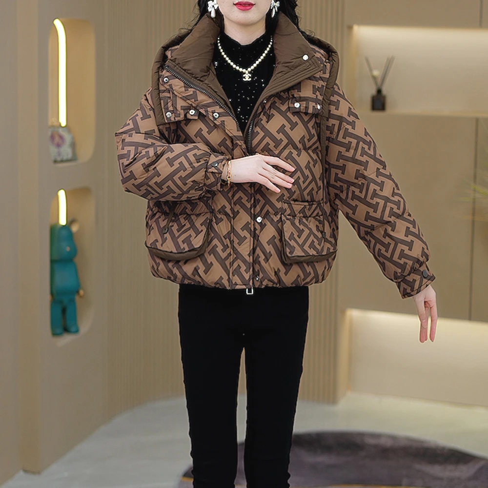 冬季新款减龄气质时尚白鸭绒羽绒服S-386