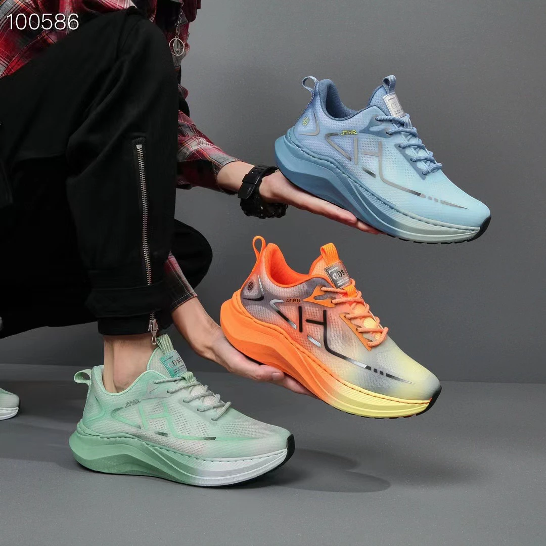 2024夏季男鞋透气网鞋潮流百搭减震跑步潮鞋韩版轻便男士网面