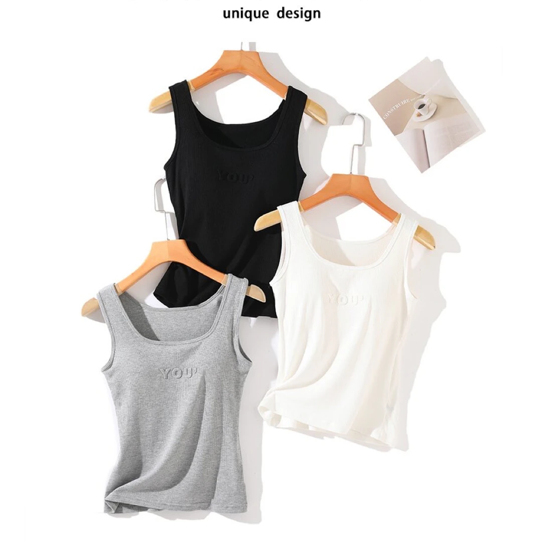 面料升级！亲肤透气 桑蚕丝 挺密不显肉 乳胶杯垫 女士背心2212.Q