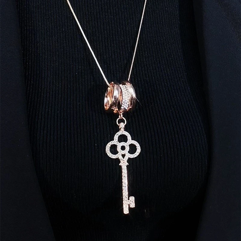 铜合金项链 新款三生三世毛衣链高级感轻奢小众设计百搭网红饰品