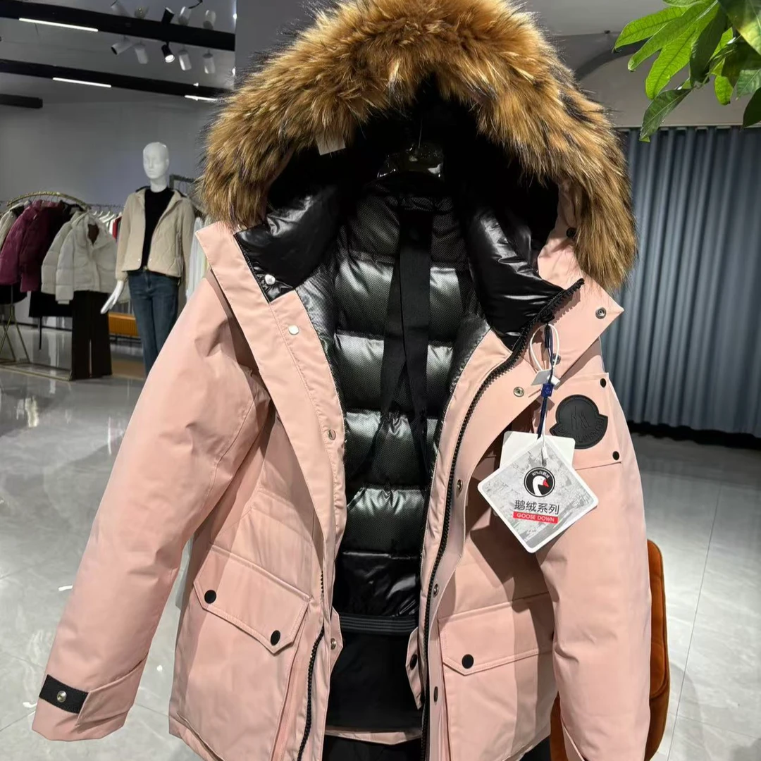 2024新款石墨烯貉子毛加厚派克羽绒服78777