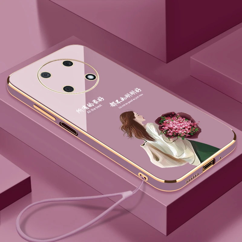 适用于华为畅享50pro手机壳刚刚好挂绳防摔电镀软硅胶超薄时尚