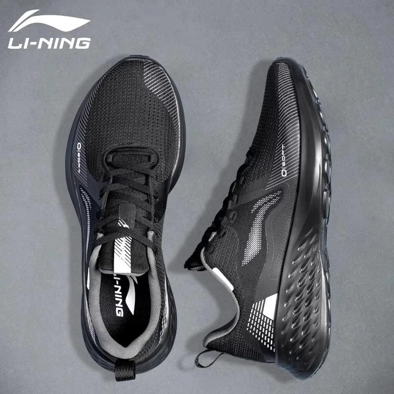 李宁男鞋跑鞋2025网面透气男款百搭休闲舒适减震软底运动鞋男鞋子