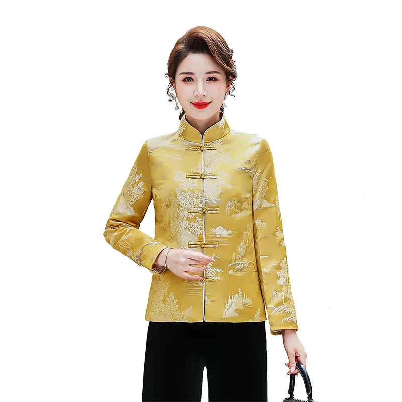 春季中年妈妈装新款外套中式国风80后高贵上档次女装唐装气质盘扣