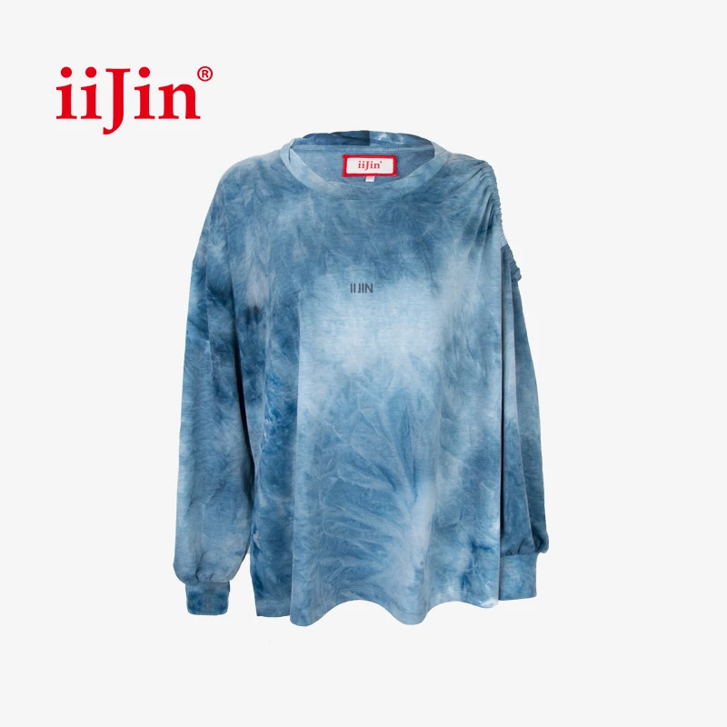 IIJIN艾今【样品清仓】左右不对称长袖女士卫衣AS20-TC228